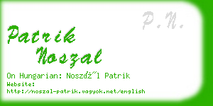 patrik noszal business card